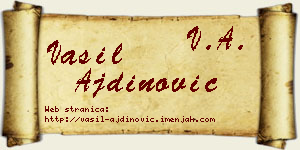 Vasil Ajdinović vizit kartica
